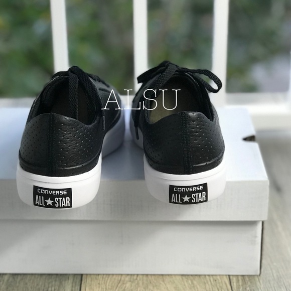 Converse Ctas Modern OX Leather Black White W AUTH - Picture 4 of 8